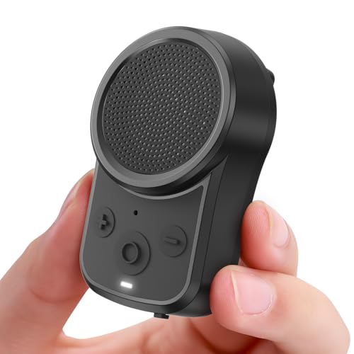VkingMoR BH124AB Altavoz Bluetooth Portátil, Clip con Micrófono, Impermeable, 15 Horas de Batería, Negro