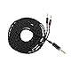 LINSOUL Tripowin Nova Over-Ear-Kopfhörerkabel, 4-adriges Silver Foil/OCC Hybrid Upgrade Kabel, 2M,Dualer 3,5 auf 4,4 mm/3,5 mm/XLR-Stecker, für Musiker & Audiophile (4,4 mm, Schwarz)