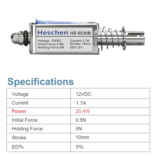 Hechen elektromagnes elektromagnetyczny HS-0530B DC 12V 4N 10 mm pociągnięcie pociągnięcie typu otwarta rama