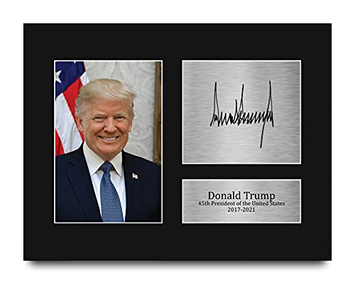HWC Trading US President Donald Trump Autograph USL Signed Reproduction Printed Print Photo Picture Display for Patriotic Americans - US Letter Size