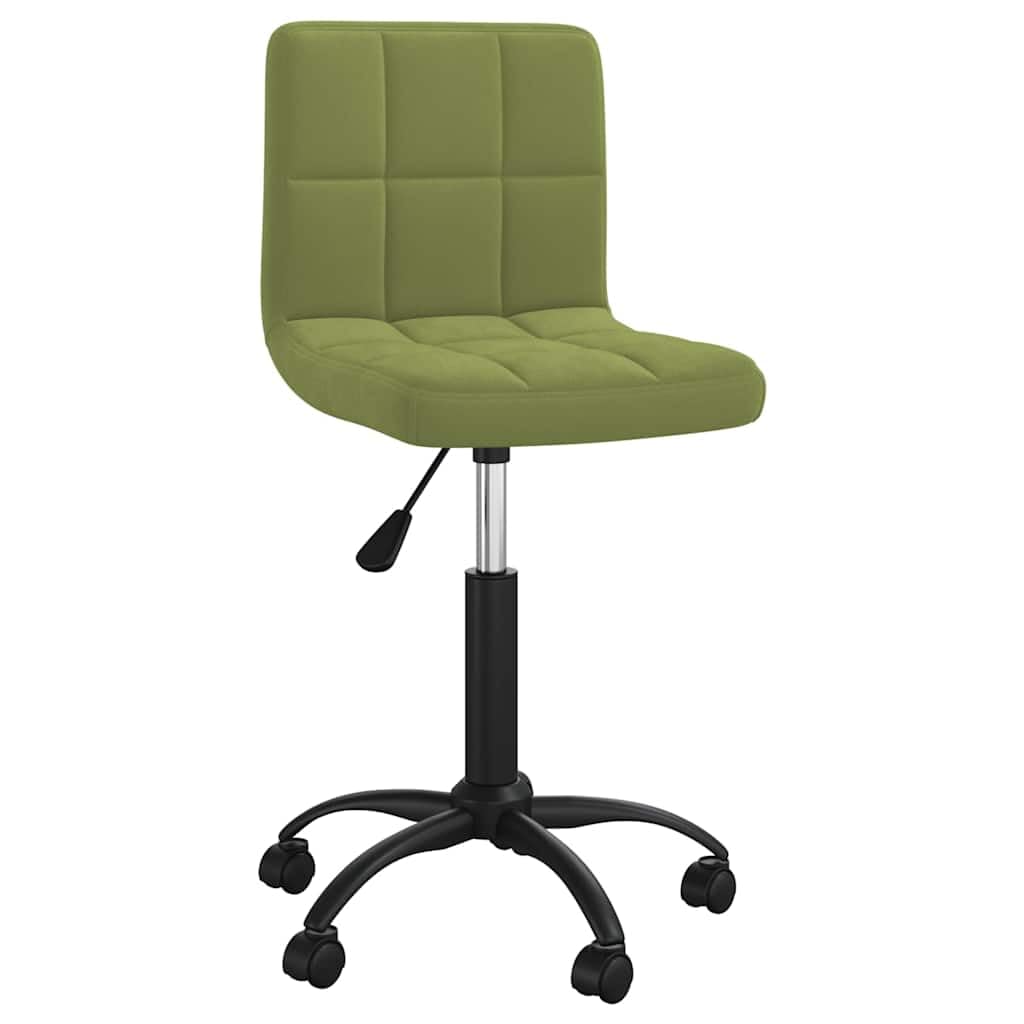 Chaise Pivotante Réglable Vert Clair Velours Salle à Manger
