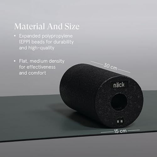 Image of Nack EPP High Density Foam Roller | Durable, Comfortable & Lightweight | Deep Tissue & Trigger Point Therapy | Muscle Recovery, Stretching, Back Pain Relief | Pre & Post Workout Recovery | Home Gym, Yoga & Physiotherapy