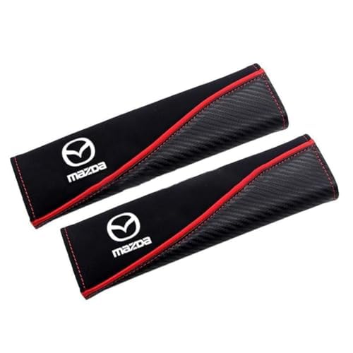 FEIHUAJIANIAN 2 Pezzi Copri Cintura Di Sicurezza Auto para Mazda MX-5 MX5 Miata Roadster 1989-2024, Imbottitura Di Protezione per Cintura Di Sicurezza Accessori Decorativi