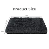 Aomig Hundebett Quadratisches Katzenbett Plüsch Katzendecke Flauschiges Hundebett Waschbar Hundematte Hundekissen Hundekorb Hundesofa für Kleine, Grosse, Mittelgroße Hunde Katzen (Hellgrau, 75*50*8cm)
