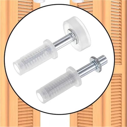 Bi-Fold Door Top Roller 18 piezas kit de herrajes para puerta plegable de armario instalación pivote superior para ducha armario gabinete miniatura 7
