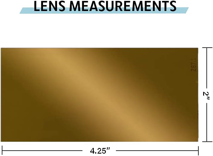 Gold Coated Green Welding Filter, 2" x 4.25" (Shade 14)