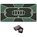 AQQA 70 x 35 Inch Poker Mat with Black Playing Cards,8-10 Players Texas Hold'em Poker Rubber Mat,Smooth Water Poker Top for Table Nonslip Portable Texas Hold'em Poker Mat,Green