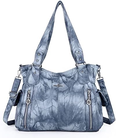 Angel Kiss Handbags for Womens Top-Handle Hobo Purse Roomy Casual Shoulder Bags PU Tote Satchel Purse for Women