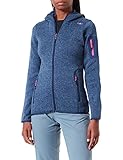 CMP Women's Woman Jacket FIX Hood, Blue-Light Blue, D36