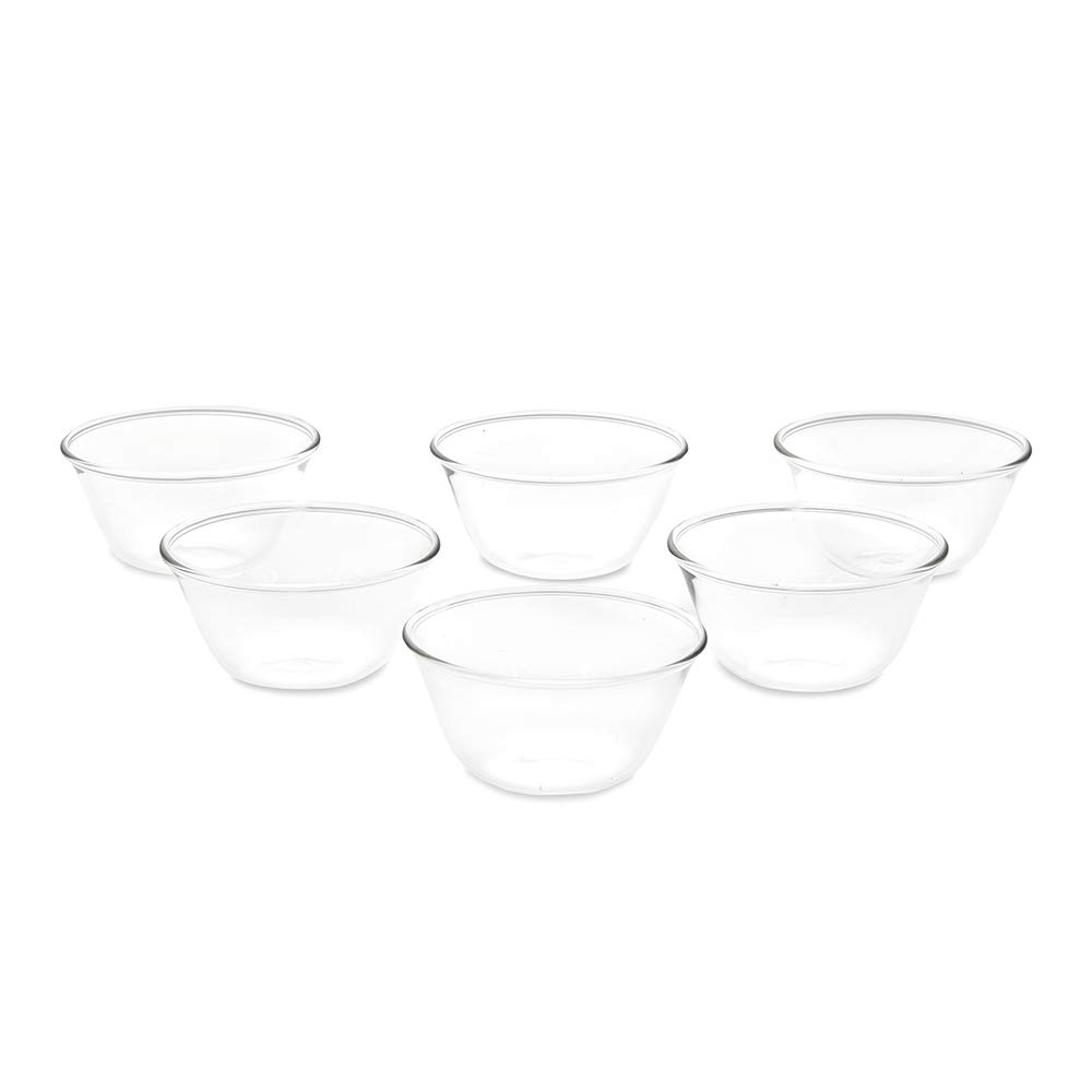 Buy Borosil Glass Katori Set/Bowl Set, 170ml, 6Pieces, Transparent