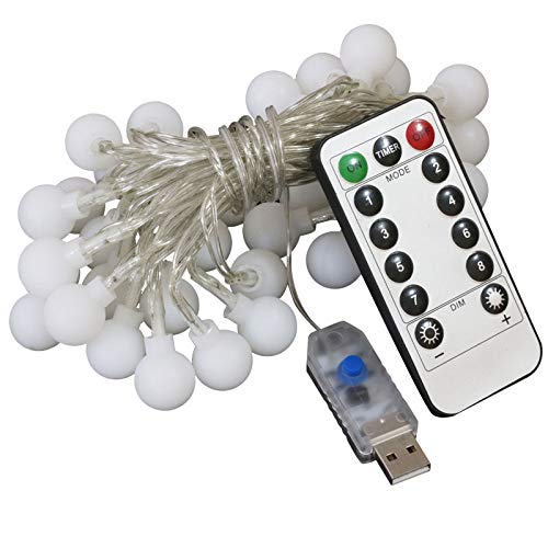 HOMEJIA 10 Meter 100 LEDs Party LED String Lights USB Power Plug in with Remote Control Timer 8 Lighting Modes & Timer Decorative Lighting for Home Wedding Christmas Holiday Festival Outdoor Party