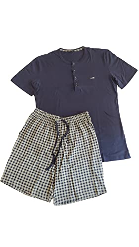 LOVABLE LVB Pigiama Uomo Serafino Corto Cotone (M