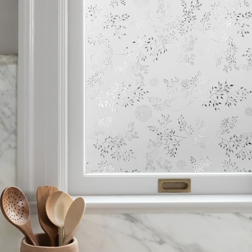 Artscape Sichtschutzfolie Holunder Fenster Film, Silber, 92 x 183 cm