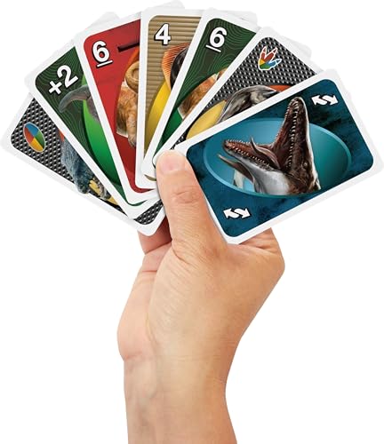 Mattel Games UNO Jurassic World Rebirth-Kartenspiel in einer Sammeldose für Kinder, Erwachsene und Familie, mit speziellen Regeln und Bildern, inspiriert vom Film – Bild 3