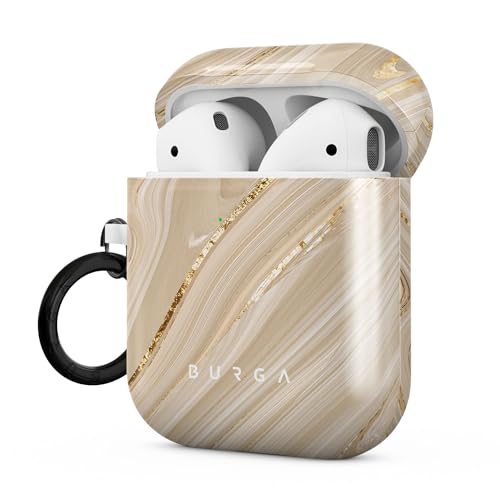 Coque Airpods 1 et 2 Burga en marbre pailleté | Protection chic de qualité premium