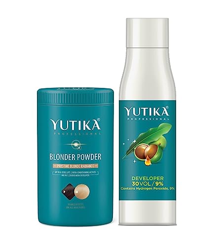 Image of Yuthika Professional Blonder Powder 250gm with Hair Color Developer 30 Volume (9%) 500ml