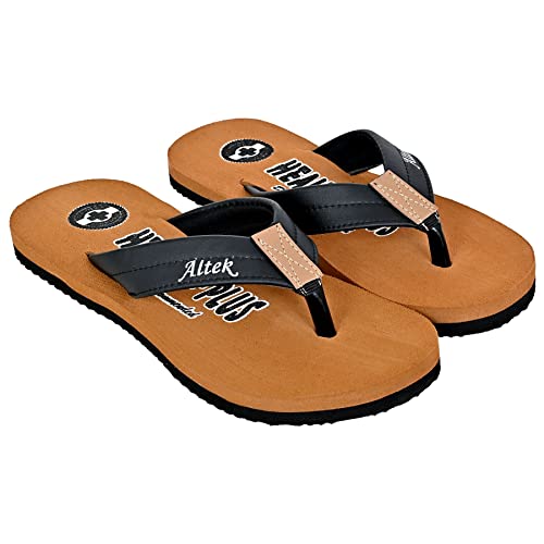 ALTEK Men's Rubber Sole Anti Skid Flip Flops Slippers Casual Water Proof and Comfortable Chappal for Boys 14258_tan_80_7