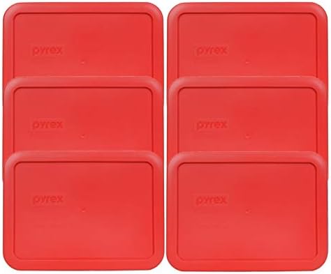 Pyrex 7210-PC 3-Cup Red Food Storage Replacement Lid (6-Pack) - Made in USA image 2