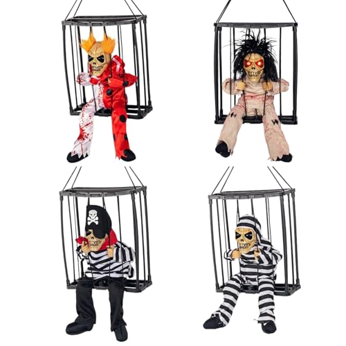 Fantômes suspendus dans une cage avec cris activés pour décorer une maison - 6