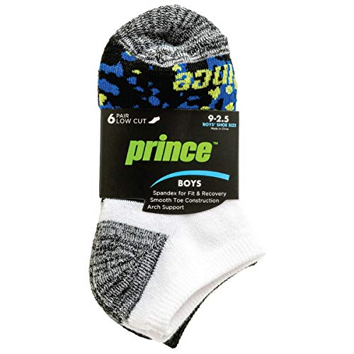Prince Boys' Low Cut Athletic Socks (6 Pair Pack) - Pixel Camo 9-2.5 #TOP1