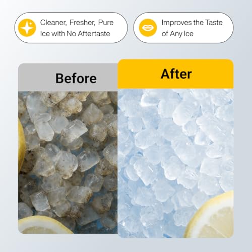 Image of Typhur Ice Maker Cleaner and Descaler, 4 Individually Packed Uses, 100% Pure Citric Acid Powder, Improve Ice Taste, Nickel Safe Compatible with Euhomy, Frigidaire, Opal, GE Profile