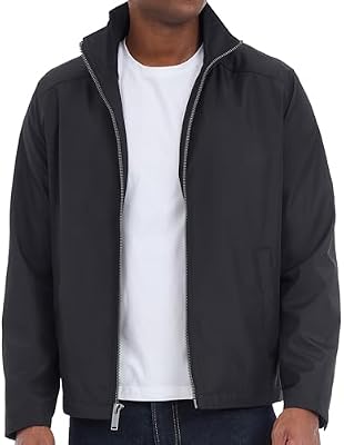 Michael Kors Men's Reinforced Polyester Jacket – Wind & Water Resistant Black Large