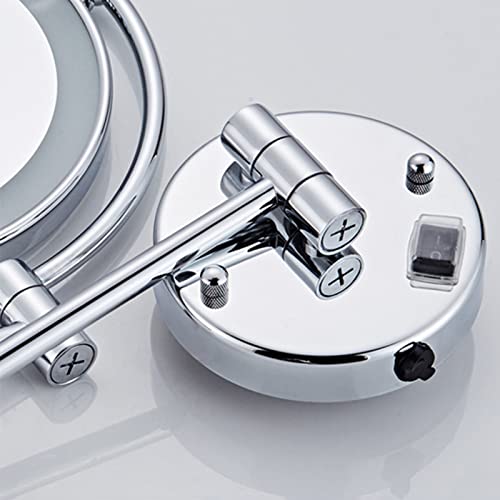 Espejo para maquillaje montado en pared con luz LED miniatura 6