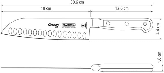 Faca Santoku Century