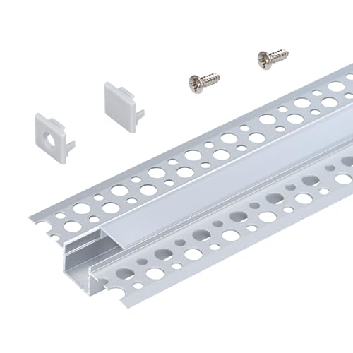 Armacost Lighting Recessed Drywall Mount LED Tape Light Mounting Channel 5-Pack, Silver, 960060