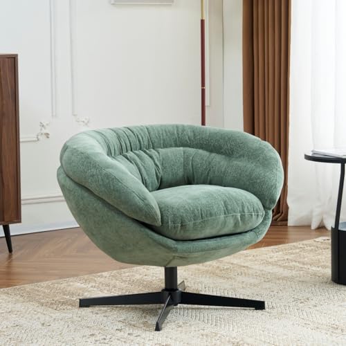 Modern Chenille Office Chair Green 360 Swivel Office, Living Room,