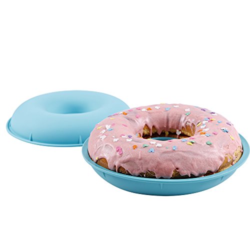 Webake Jumbo Silicone Donut Cake Pan Non-Stick Bagel Cake Mold Set of 2