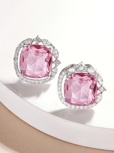 Image of Karatcart Women Green American Diamond Stud Earrings