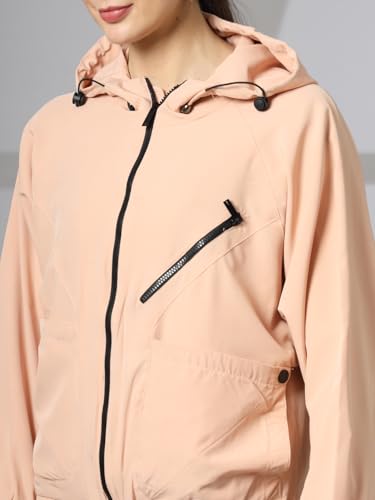 Image of CHKOKKO Sunscreen Jacket for Women Hooded Zipper Sports Jacket | UV Protection | Sun Protective | Lightweight Water Resistant | Riding Biker | Outdoor Travel Gym Running