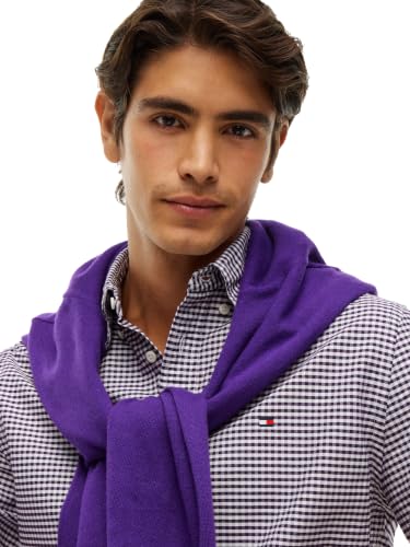 Image of Tommy Hilfiger Men's Long Sleeve Oxford Shirts in Regular Fit, Men's Button Down Shirts, Also Available in Big and Tall