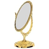Miroir double face : grâce à sa conception double face, vous pouvez vous regarder dans le miroir sous différents angles, ce qui vous offre un grand confort. miroir de coiffeuse vintage, miroir de maquillage pour bureau