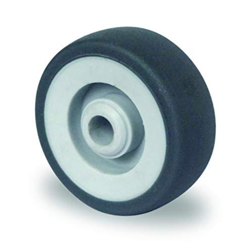 Abrollwerk Einbaurad 5 cm Durchmesser Apparaterolle TPE Gleitlager mit Achse M6 NEU Cover