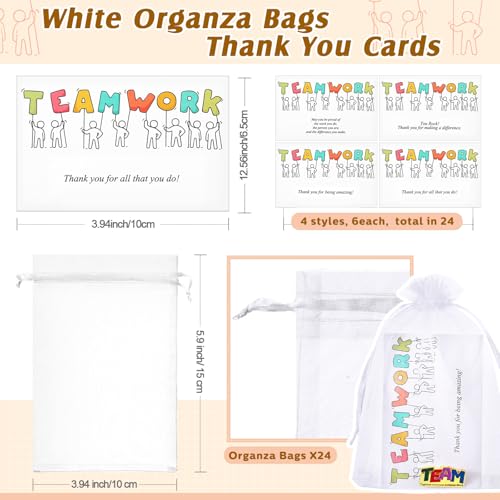 Image of Landical 24 Pcs Team Pins Employee Appreciation Gifts Bulk Thank You Cards