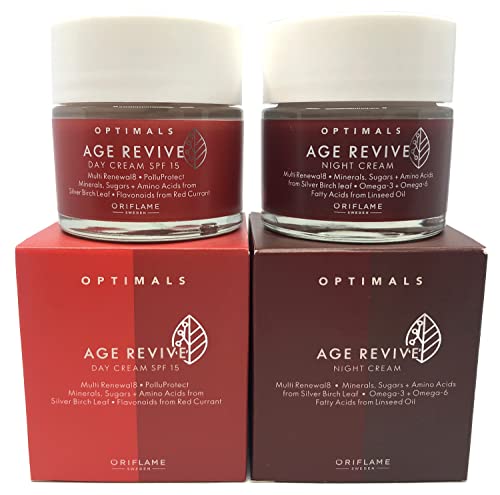 ORIFLAME Optimals Age Revive Day Cream SPF15 + Night Cream Set of 2