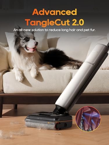 DREAME Aero Pro Wet Dry Vacuum Mop, Ultra-Slim with Hot Self-Cleaning/Self-Drying, 0 Hair Tangle Great for Pet Owner, Powerful Wet Dry Vacuum with 60min Runtime, Pick-up & Mop at The Same Time — view 4