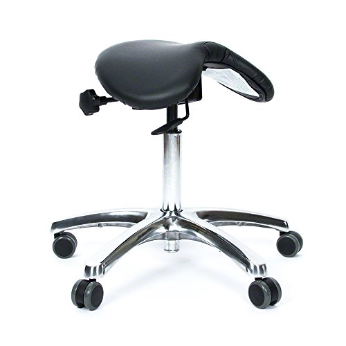 Image of BetterPosture Saddle Chair -Multifunctional Ergonomic Back Posture Stool with Tilting Seat - Reduce Pressure on Lower Back and Improve Posture While Sitting