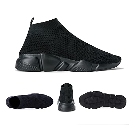 WXQ Women's Athletic Walking Shoes Lightweight Fashion Sneakers Breathable Running Shoes Allblack 38 - Thumbnail 2