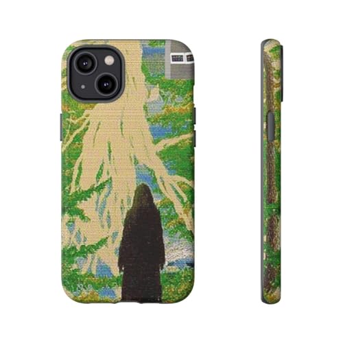 Coque rigide mate iPhone 14 Plus vert, fini les traces sur votre coque forêt