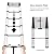 STEPTECH Telescoping Ladder 15.5 feet, Aluminum Telescopic Extension Ladder with Stabilizer Bar One Button Retractable Ladder Soft Close Collapsible Compact Ladders for RV 330 lbs Capacity