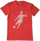 Threadrock Big Boys' Soccer Player Typography Youth T-Shirt