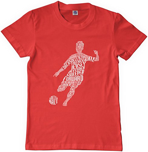 Threadrock Big Boys' Soccer Player Typography Youth T-Shirt