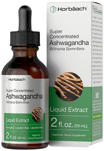 Horbach Ashwagandha Liquid Drops | 2 Fl Oz | Tincture Root Extract