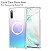 Clear Magnetic Phone Case for Samsung Galaxy Note 10, 6.3-Inch Compatible with MagSafe Shockproof Protection Anti-Yellowing TPU PC Cover Bumper Wireless Charging Compatible