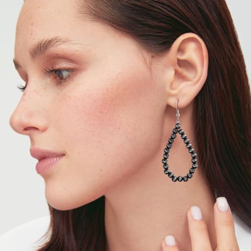 Navajo Pearls Earrings Boho Earrings for Women Vintage Earrings Hypoallergenic Bohemian Earrings Dangle Earrings Western Jewelry for Women3