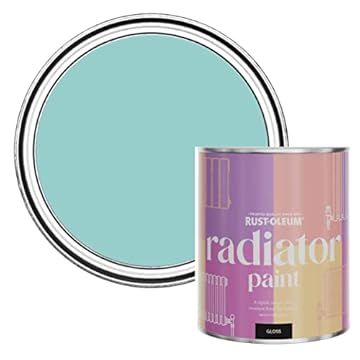 Rust-Oleum Blue Heat Resistant Radiator Paint in Gloss Finish - Teal 750ml