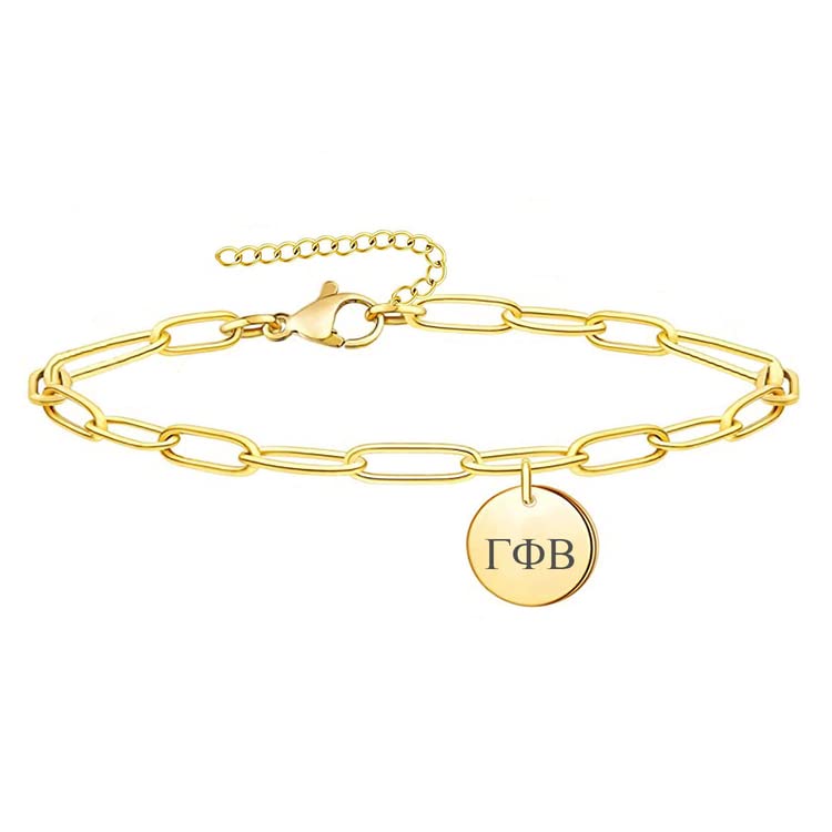 Gamma Phi Beta Bracelet Sorority Paper Clip Bracelet